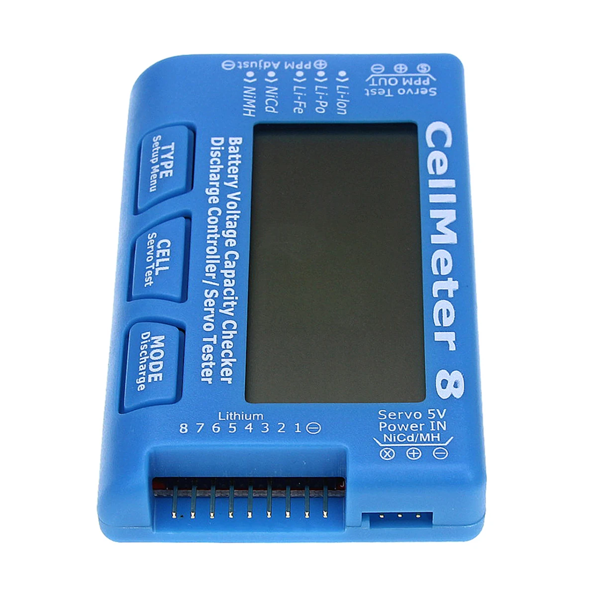 Cellmeter-8 Battery Capacity Checker Servo Tester RC CellMeter 8 for 2-8S LiPo LiFe Li-ion NiMH Nicd - With Backlight 1 1 1 1
Cellmeter-8 Battery Capacity Checker Servo Tester RC CellMeter 8 for 2-8S LiPo LiFe Li-ion NiMH Nicd - With Backlight 1 1 1 1