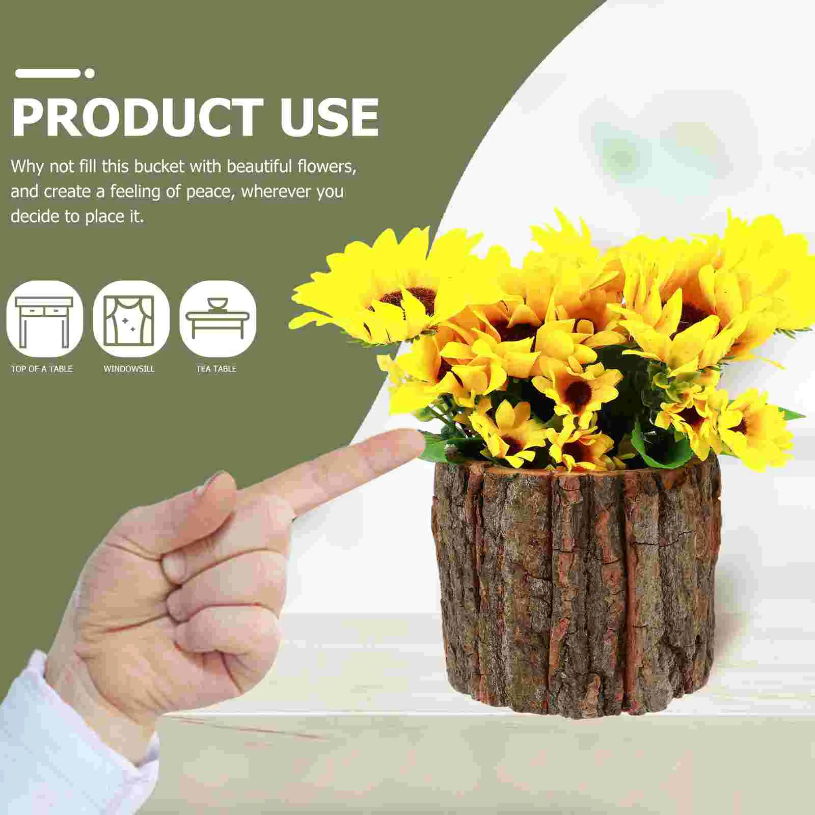 Flower Planter Pot Wooden Wood Bucket Succulent Rustic Vase Pots Bark Container Stump Planters Log Holder Farmhouse Tree
Flower Planter Pot Wooden Wood Bucket Succulent Rustic Vase Pots Bark Container Stump Planters Log Holder Farmhouse Tree