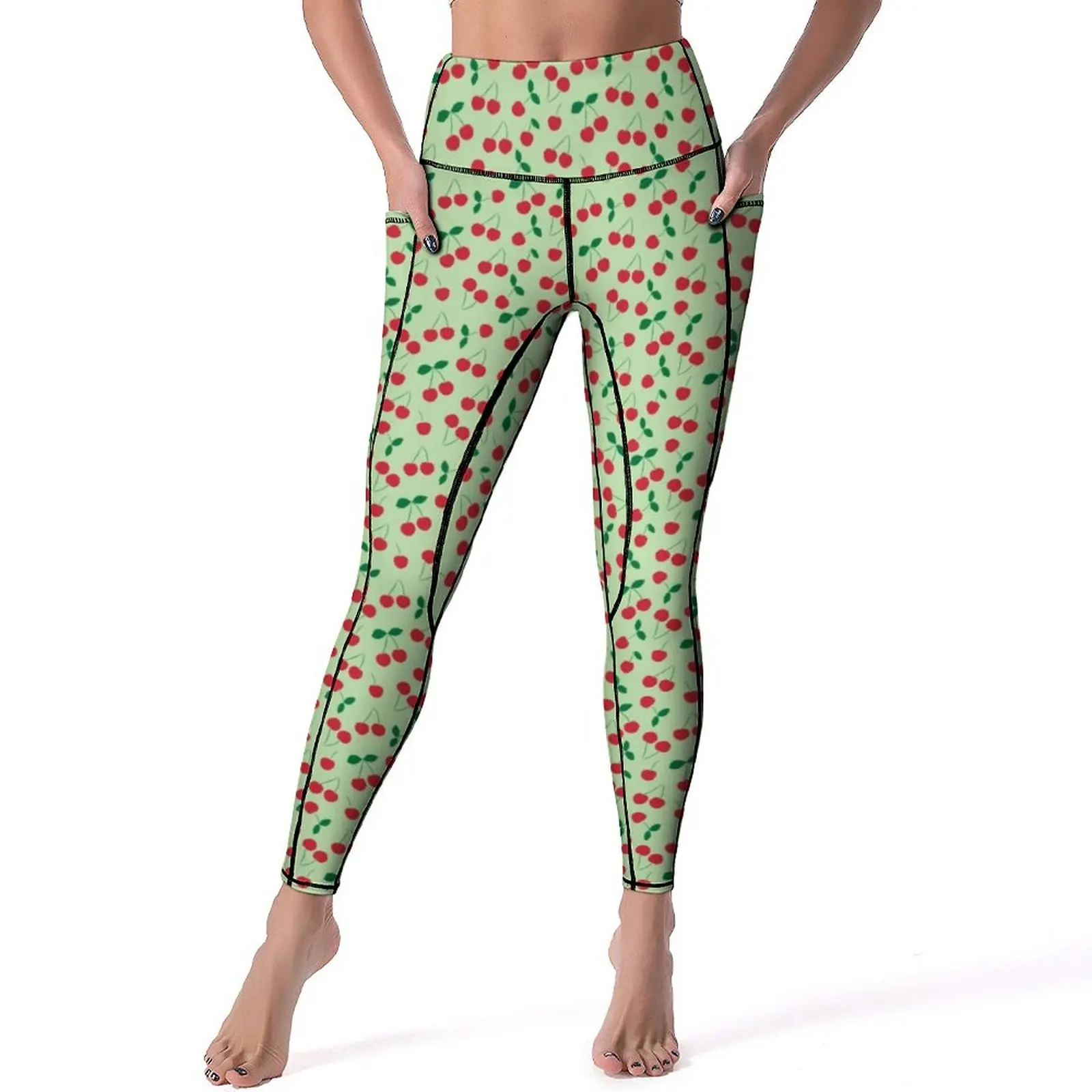 Cute Cherry Print Leggings Retro Fruit Fitness Yoga Pants Women High Waist Elegant Sport Pants With Pockets Stretch Yoga Legging
Cute Cherry Print Leggings Retro Fruit Fitness Yoga Pants Women High Waist Elegant Sport Pants With Pockets Stretch Yoga Legging