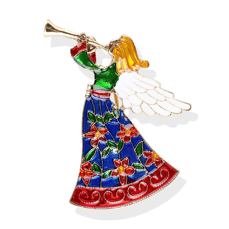 Vintage Angel's Blowing on A Holiday Horn Pin Christmas Brooches for Women Gifts Winter Party Decorations Maple Leaf Brooch Pin
Vintage Angel's Blowing on A Holiday Horn Pin Christmas Brooches for Women Gifts Winter Party Decorations Maple Leaf Brooch Pin