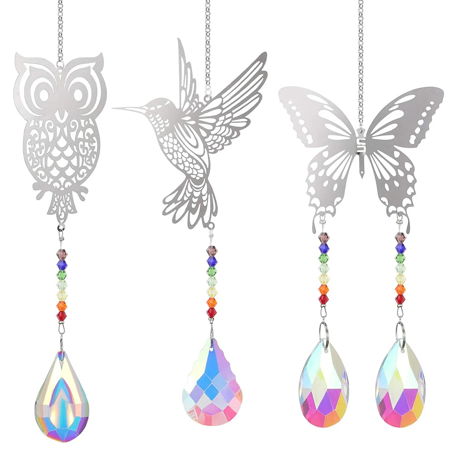 3Pcs Colorful Crystals 3Pcs Crystal SHummingbird Window Sun Catcher Rainbow For Birthday Gift Garden Decor
3Pcs Colorful Crystals 3Pcs Crystal SHummingbird Window Sun Catcher Rainbow For Birthday Gift Garden Decor