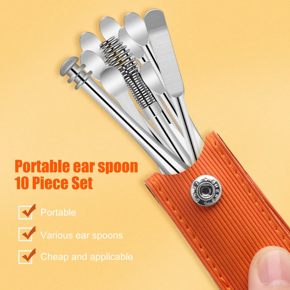 10pcs Suit Earpick Ear Cleaner Wax Removal Tool Safe Ear Pick Earwax Remover Ear Canal Cleaning Care Ear Kits
10pcs Suit Earpick Ear Cleaner Wax Removal Tool Safe Ear Pick Earwax Remover Ear Canal Cleaning Care Ear Kits