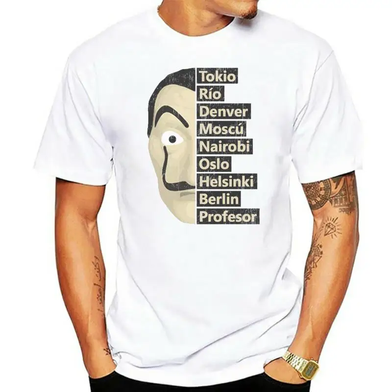 Heist Names T-Shirt Money La Casa Haus de des Papel Berlin Tokio Geldes Denver High Quality Custom Printed Tops Hipster T-Shirt
Heist Names T-Shirt Money La Casa Haus de des Papel Berlin Tokio Geldes Denver High Quality Custom Printed Tops Hipster T-Shirt