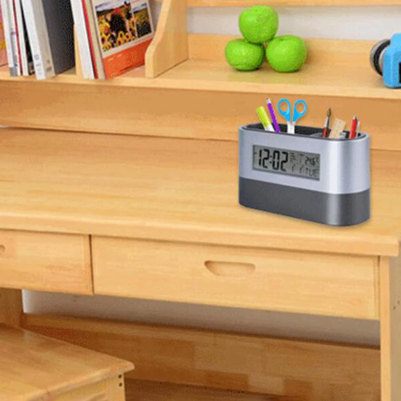 Durable Useful Convenient Pen Holder Clock Digital Electronic Plastic Thermometer Timer Alarm Countdown Desk Display
Durable Useful Convenient Pen Holder Clock Digital Electronic Plastic Thermometer Timer Alarm Countdown Desk Display