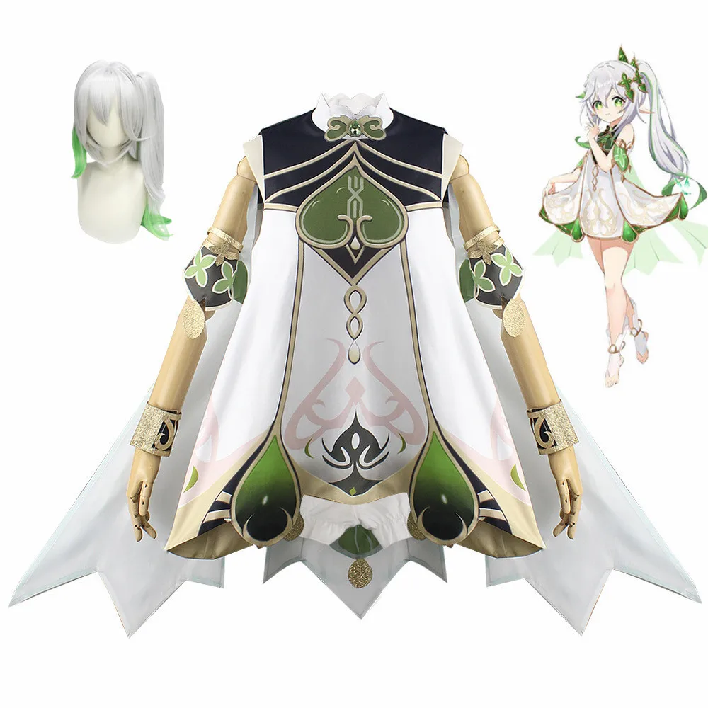 Genshin Impact Cosplay Nahida Costume Lesser Lord Kusanali Full Set Dress Wig Role Play Outfits Comics Show Clothes
Genshin Impact Cosplay Nahida Costume Lesser Lord Kusanali Full Set Dress Wig Role Play Outfits Comics Show Clothes