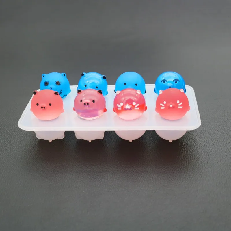 

DIY crystal epoxy silicone mold 8 even chicken bear pendant handmade mirror pendant