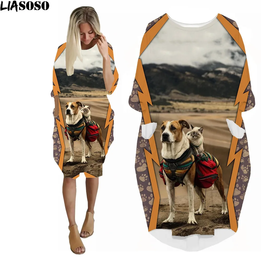 LIASOSO Dog 3D Printing Long Sleeve Pocket Skirt Women's O-neck Maternity Clothes Fitness Muscle Party Dress Polyester Material
LIASOSO Dog 3D Printing Long Sleeve Pocket Skirt Women's O-neck Maternity Clothes Fitness Muscle Party Dress Polyester Material