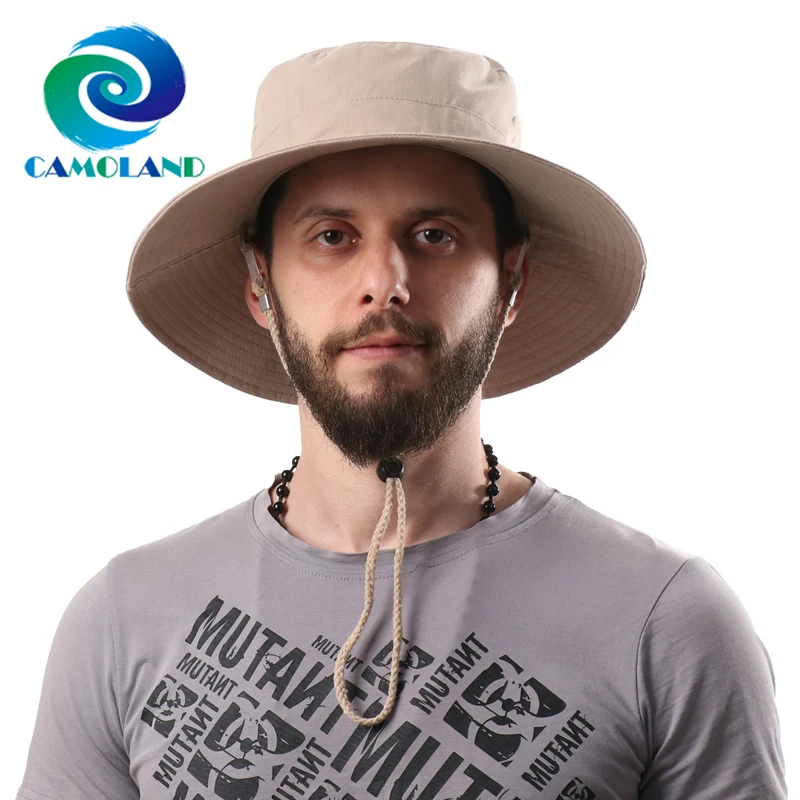 CAMOLAND Bucket Hat for Men Solid Color Big Brim Fishing Cap Waterproof Outdoor Camping Hiking Fisherman Hat Anti-UV Sun Cap 
CAMOLAND Bucket Hat for Men Solid Color Big Brim Fishing Cap Waterproof Outdoor Camping Hiking Fisherman Hat Anti-UV Sun Cap