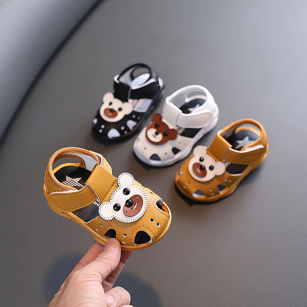 Summer Toddler Sandals For Infant Baby Cute Bear PU Leather Ergonmics Travel Shoes Anti-slippery Toe Protection Kid's Footwear
Summer Toddler Sandals For Infant Baby Cute Bear PU Leather Ergonmics Travel Shoes Anti-slippery Toe Protection Kid's Footwear