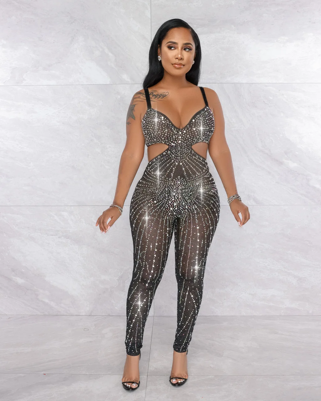 Nightclub Party Sexy Jumpsuit Women New Sling Cutout Diamonds Mesh Backless Bodysuit Streetwear Summer Dance Club Clothing
Nightclub Party Sexy Jumpsuit Women New Sling Cutout Diamonds Mesh Backless Bodysuit Streetwear Summer Dance Club Clothing