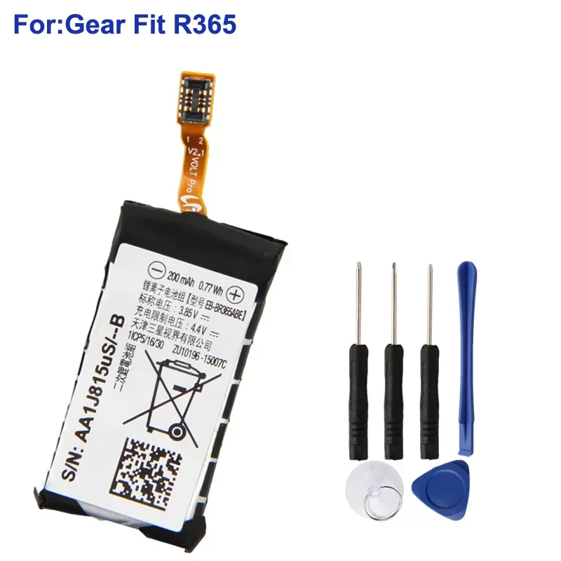 2023NEW Replacement Battery EB-BR365ABE For Samsung Gear Fit 2 Pro R365 SM-R365 200mAh with Tools
2023NEW Replacement Battery EB-BR365ABE For Samsung Gear Fit 2 Pro R365 SM-R365 200mAh with Tools