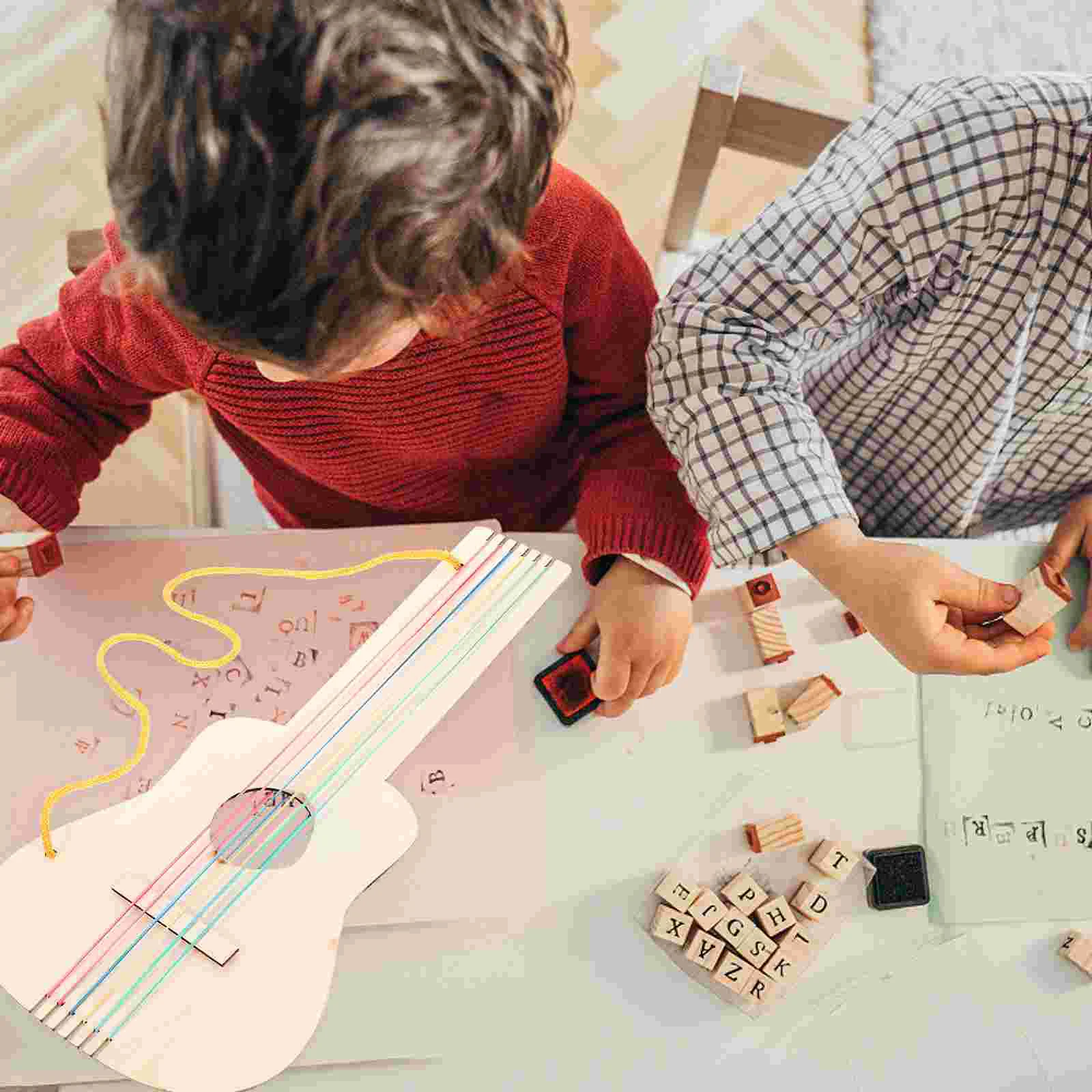 4 Sets DIY Making Music Instrument Unfinished Blank Wooden Guitar Puzzle Unpainted Child
4 Sets DIY Making Music Instrument Unfinished Blank Wooden Guitar Puzzle Unpainted Child