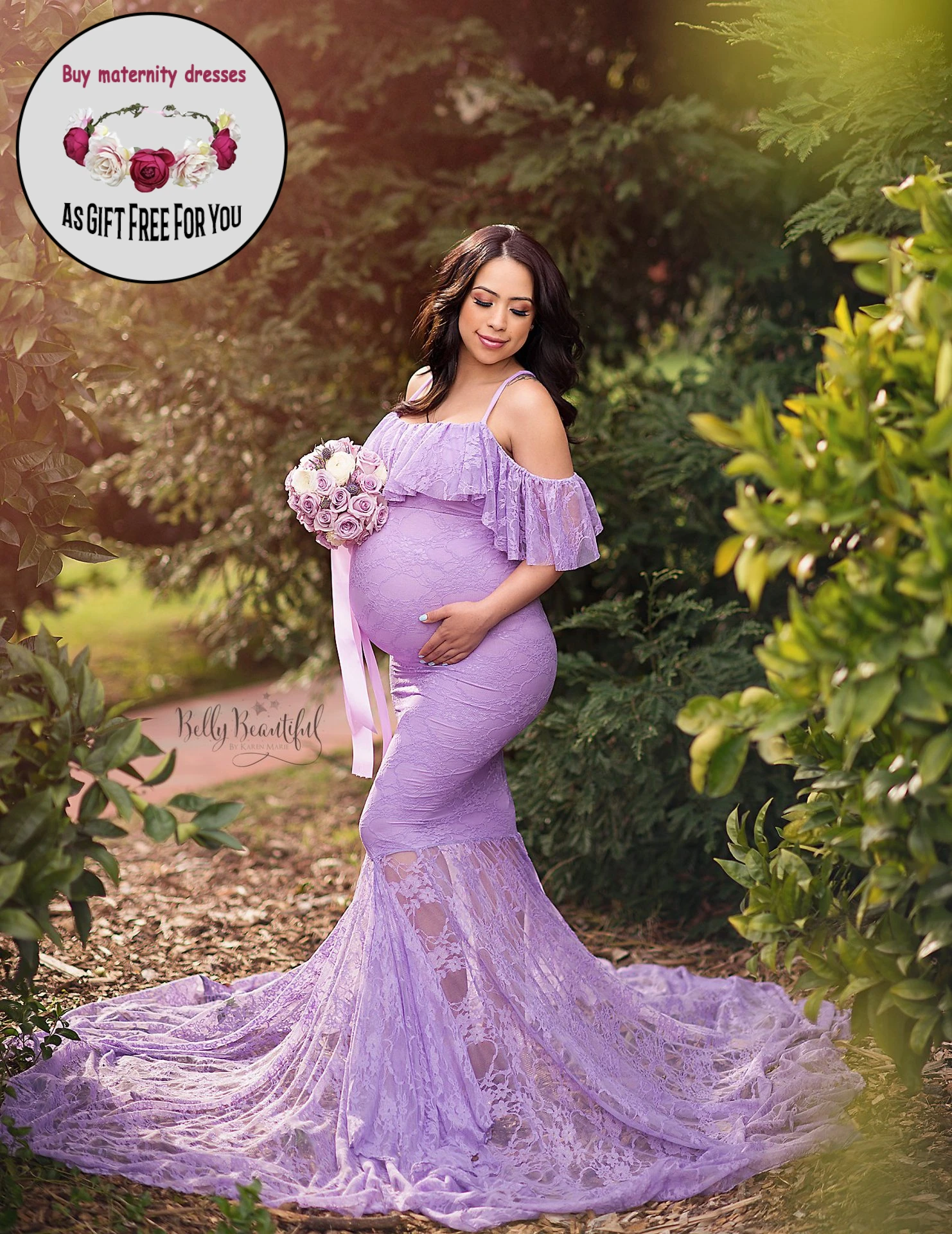 Women Lace Maternity Dress Off-Shoulder Spaghetti Cascading Ruffles Maxi Gown Photography Maternity Dress for Photo Shoot
Women Lace Maternity Dress Off-Shoulder Spaghetti Cascading Ruffles Maxi Gown Photography Maternity Dress for Photo Shoot