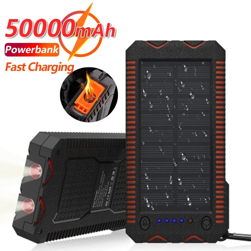 50000mAh Solar Waterproof Power Bank Portable Charger Power Pack Outdoor Emergency External Battery with SOS Outdoor Igniter
50000mAh Solar Waterproof Power Bank Portable Charger Power Pack Outdoor Emergency External Battery with SOS Outdoor Igniter