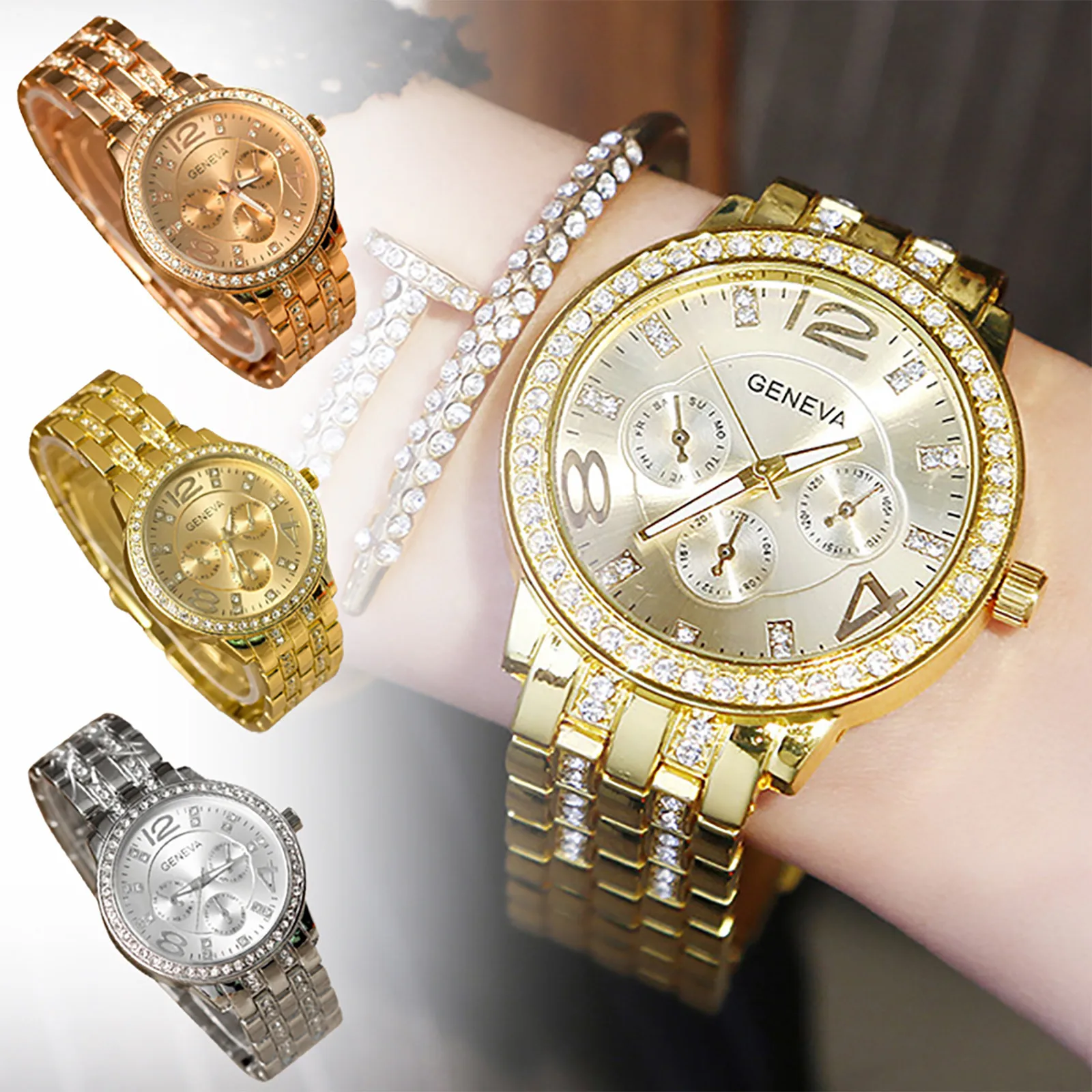 Fashion New Women'S Quartz Watch Stainless Steel Women Fashion Stainless Steel Band Analog Quartz Round Wrist Watch Watches
Fashion New Women'S Quartz Watch Stainless Steel Women Fashion Stainless Steel Band Analog Quartz Round Wrist Watch Watches