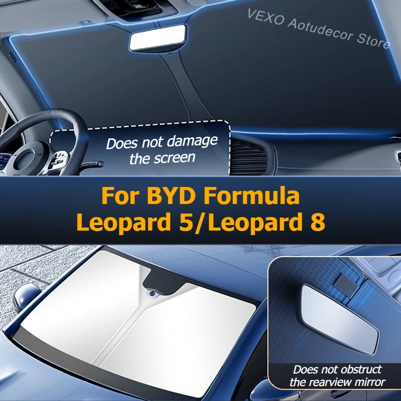 Для BYD Formula Leopard 5 8, солнцезащитный козырек на лобовое стекло автомобиля, солнцезащитный козырек на переднее окно автомобиля, теплоизоляционная защита, автомобильные аксессуары
Для BYD Formula Leopard 5 8, солнцезащитный козырек на лобовое стекло автомобиля, солнцезащитный козырек на переднее окно автомобиля, теплоизоляционная защита, автомобильные аксессуары