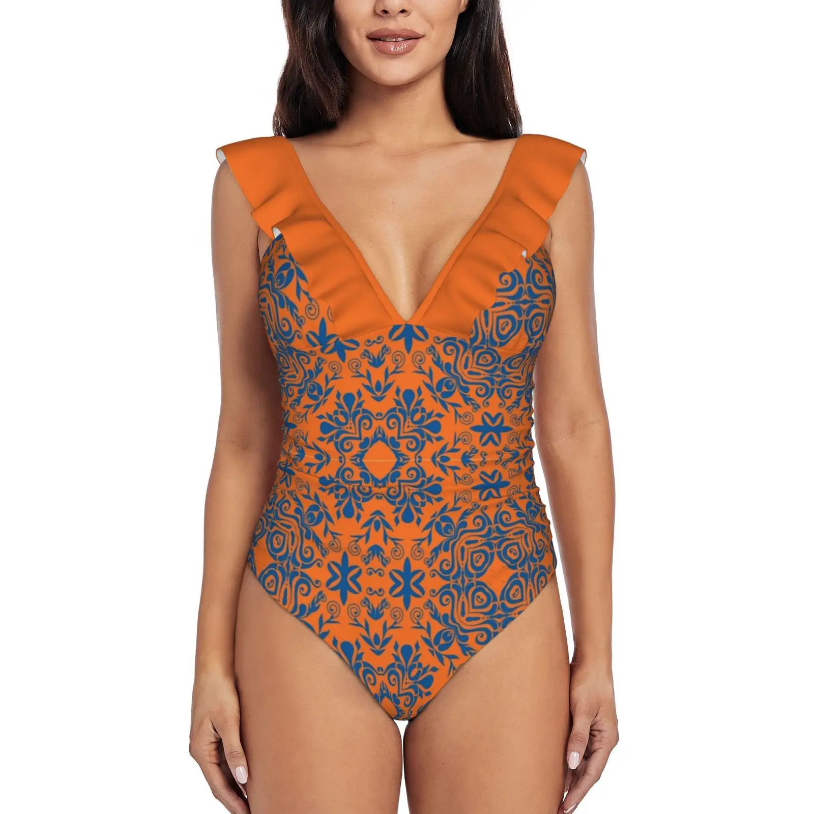 Gainflorida esville-Forever дамасский слитный купальник, женские купальные костюмы с рюшами, новые пляжные купальники для девочек Uf Chomp Swamp Orange 
Gainflorida esville-Forever дамасский слитный купальник, женские купальные костюмы с рюшами, новые пляжные купальники для девочек Uf Chomp Swamp Orange