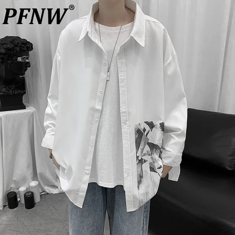 PFNW Spring Summer New Men's Literary Loose Turn-down Collar Print Shirts Tide High Quality Casual Coat Fashion Thin Top 12A7791
PFNW Spring Summer New Men's Literary Loose Turn-down Collar Print Shirts Tide High Quality Casual Coat Fashion Thin Top 12A7791