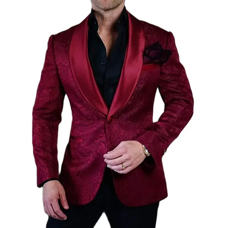 Floral Pattern Men Suits for Wedding Slim Fit Groom Tuxedo 2 Piece Jacket with Pants Shawl Lapel Male Fashion Blazer Costume
Floral Pattern Men Suits for Wedding Slim Fit Groom Tuxedo 2 Piece Jacket with Pants Shawl Lapel Male Fashion Blazer Costume