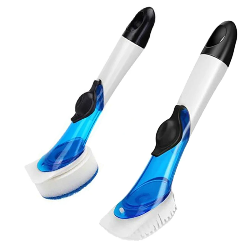 Scrub Sponge Soap Dispensing Dish Brush Set Includes 1 Kitchen Dish Wand Brush And Refill Replacement Sponge Heads
Scrub Sponge Soap Dispensing Dish Brush Set Includes 1 Kitchen Dish Wand Brush And Refill Replacement Sponge Heads