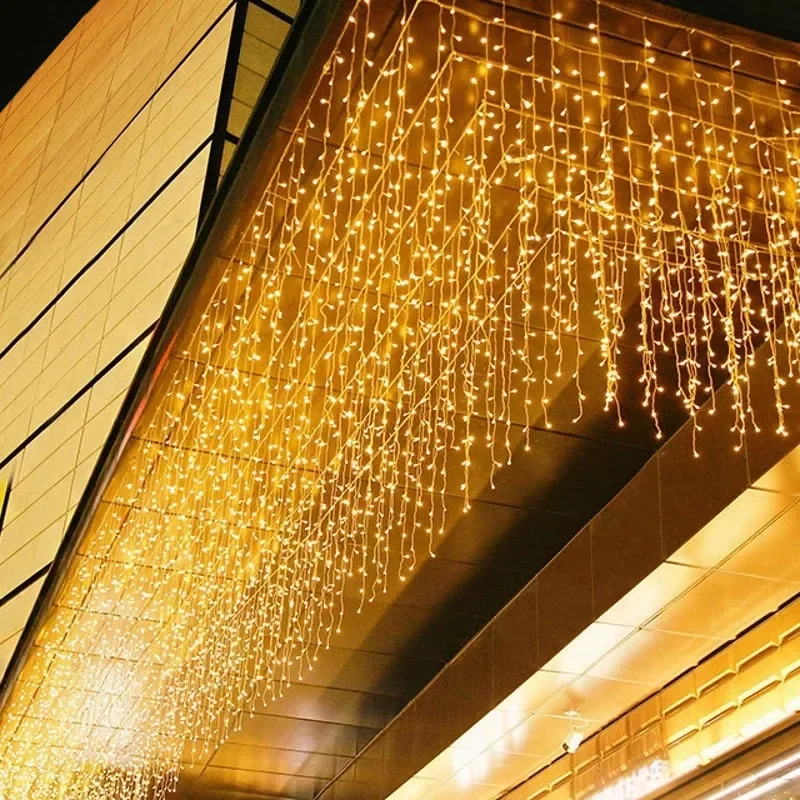 Christmas Lights Outdoor LED Curtain Icicle Garland String Light Droop 0.6m Decorative Light for Garden Street Eaves 220V 
Christmas Lights Outdoor LED Curtain Icicle Garland String Light Droop 0.6m Decorative Light for Garden Street Eaves 220V