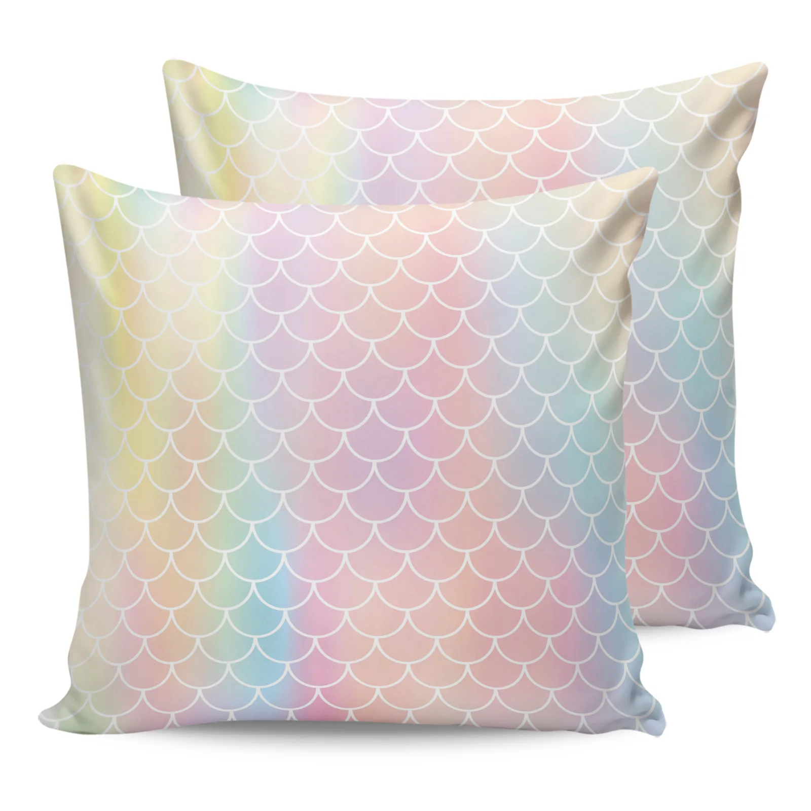 2PCS Pillowcases Mermaid Scales Rainbow Colors Cushion Cover Home Bedding Living Room Decorative Couch Throw Pillow Case 
2PCS Pillowcases Mermaid Scales Rainbow Colors Cushion Cover Home Bedding Living Room Decorative Couch Throw Pillow Case