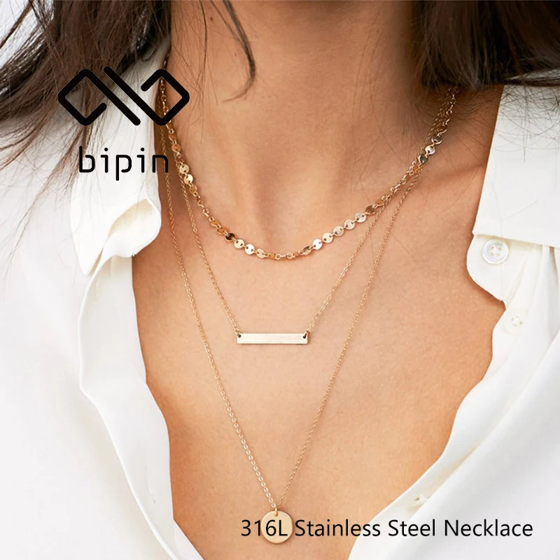 Bipin Round Pendant Necklace 3 Pieces Stainless Steel Female Pearl Chain Jewelry
Bipin Round Pendant Necklace 3 Pieces Stainless Steel Female Pearl Chain Jewelry