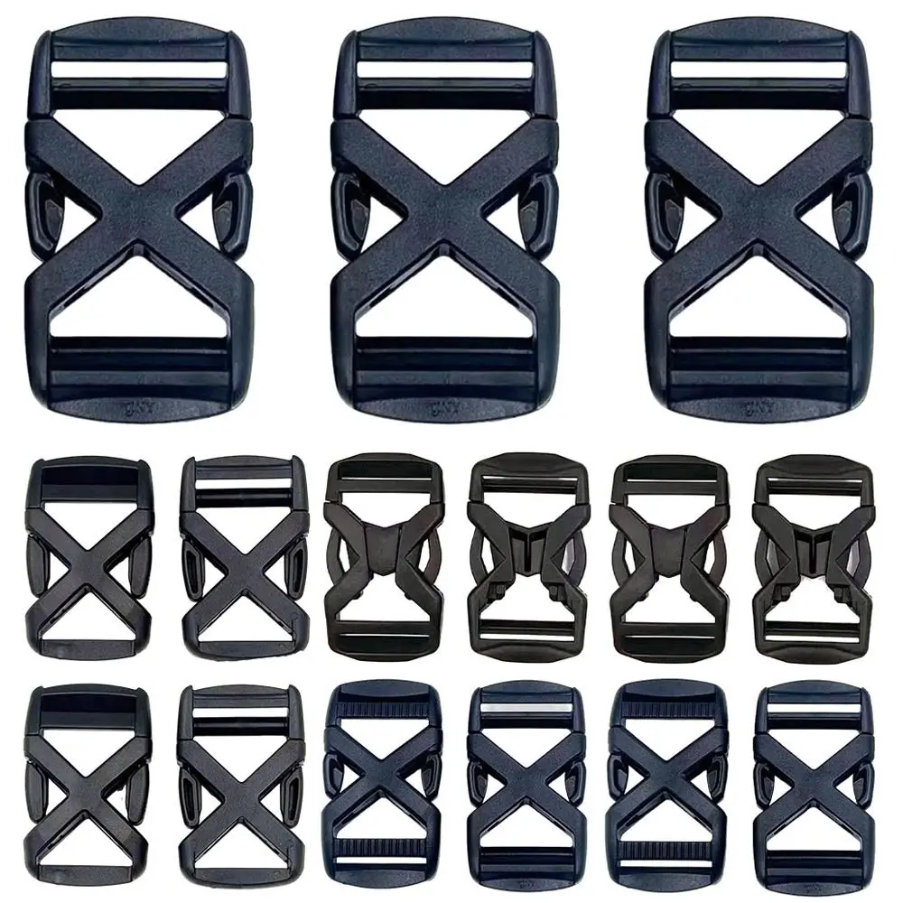 

5pcs Black Side Release Buckle High quality Inner Diameter 20/25mm Plastic Camp Bag Parts Dog Collar Strap Outdoor Tools