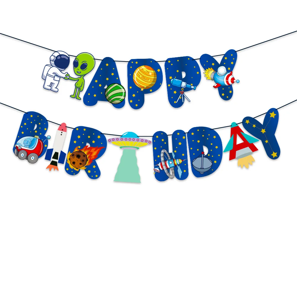 JOLLYBOOM Space Theme Party Decoration Happy Birthday Banner Astronaut Spaceship Rocket Alien Print for Boys Birthday Supplies
JOLLYBOOM Space Theme Party Decoration Happy Birthday Banner Astronaut Spaceship Rocket Alien Print for Boys Birthday Supplies