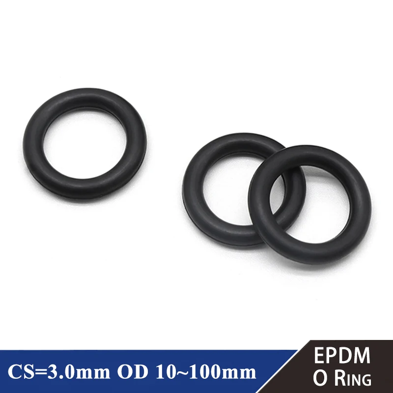 10/50Pcs EPDM o Rings CS 3mm OD 10 ~ 100mm Acid and Alkali Resistance Water Resistance Friction Resistance o-ring Black
10/50Pcs EPDM o Rings CS 3mm OD 10 ~ 100mm Acid and Alkali Resistance Water Resistance Friction Resistance o-ring Black