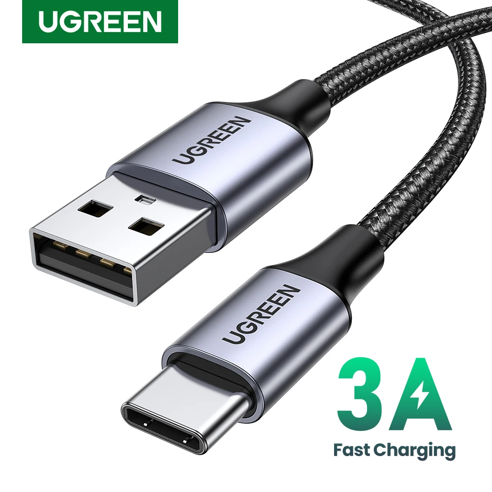 UGREEN 3A USB C Кабель для Realme Xiaomi Samsung S21 Линия быстрой зарядки - передачи данных iPad Poco |