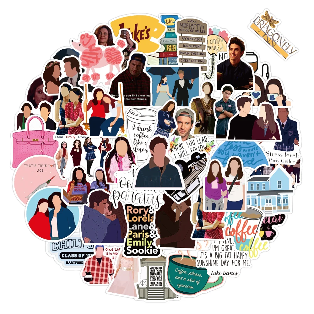 American TV Series Gilmore Girls Stickers For Car Laptop Phone Stationery Decal Waterproof Graffiti Sticker for Kids Toys Gifts
American TV Series Gilmore Girls Stickers For Car Laptop Phone Stationery Decal Waterproof Graffiti Sticker for Kids Toys Gifts