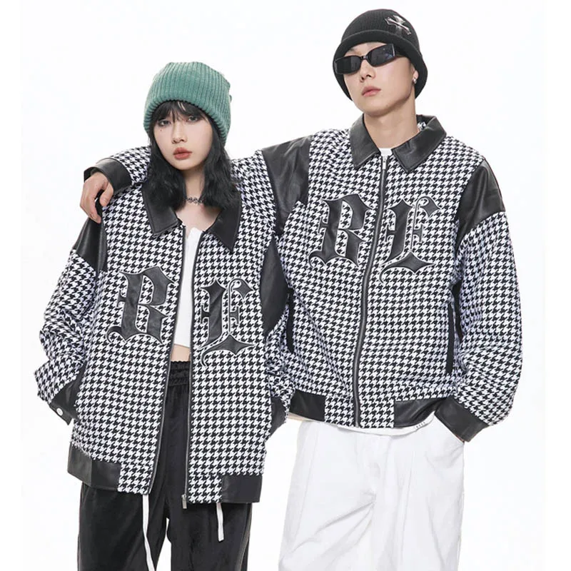 Leather Splice Wool Embroidery Jacket for Men and Women Korean Streetwear Fashion Loose Hip Hop Jacket Overcoat Male Coat Unisex
Leather Splice Wool Embroidery Jacket for Men and Women Korean Streetwear Fashion Loose Hip Hop Jacket Overcoat Male Coat Unisex