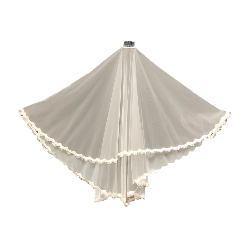 2 Tier Bridal Veil with Comb Sheer Tulle with Lace Trim Elbow Veils for Brides 964A
2 Tier Bridal Veil with Comb Sheer Tulle with Lace Trim Elbow Veils for Brides 964A