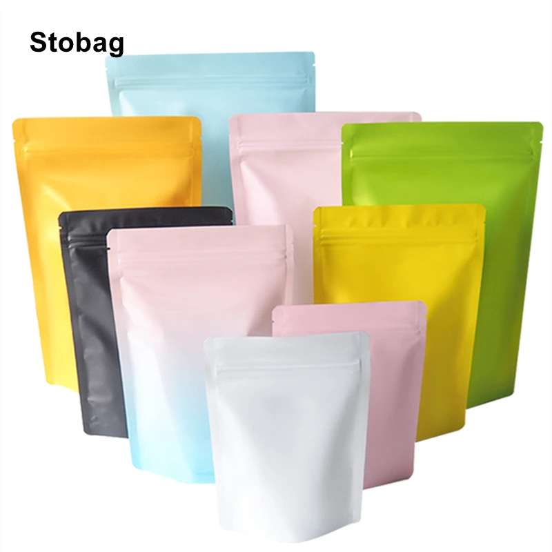 StoBag 50pcs Matte Color Food Packaging Ziplock Self Standing Bag Sealing Cookies Nuts Beans Storage Favors Party Home Custom
StoBag 50pcs Matte Color Food Packaging Ziplock Self Standing Bag Sealing Cookies Nuts Beans Storage Favors Party Home Custom