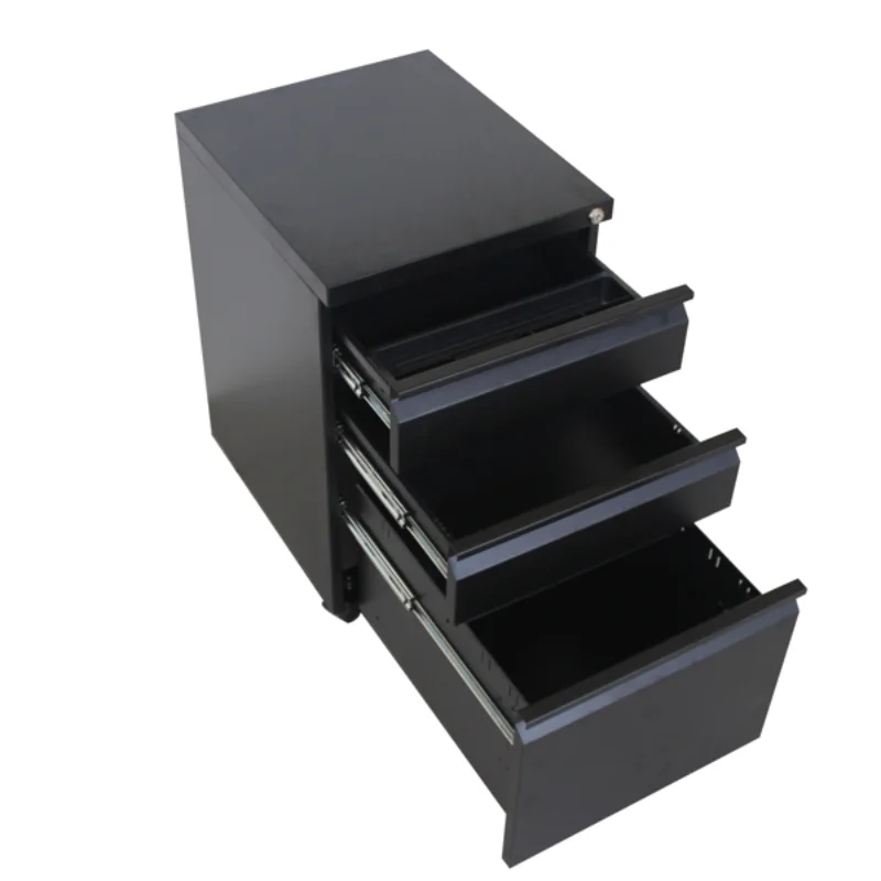 

3 Drawer File Cabinet with Lock\ Steel Mobile Filing Cabinet on Anti-tilt Wheels\ Rolling Locking Office Cabinets