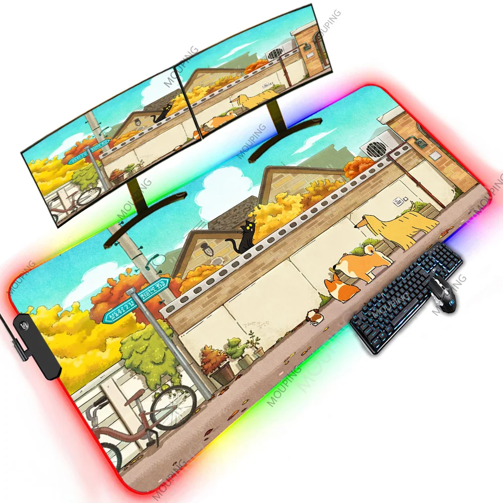 Corgi Large Office Computer Desk Mat Mousepad Carpet with Rubber Backlit Gadgets for Gamers RGB Kawaii Anime Office Desktop Rugs
Corgi Large Office Computer Desk Mat Mousepad Carpet with Rubber Backlit Gadgets for Gamers RGB Kawaii Anime Office Desktop Rugs