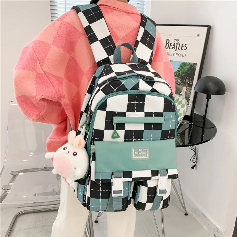 INS Waterproof Women Backpacks School Bags for Teenage Girls Houndstooth Backpack Women Black Nylon Bookbags Student Schoolbag
INS Waterproof Women Backpacks School Bags for Teenage Girls Houndstooth Backpack Women Black Nylon Bookbags Student Schoolbag