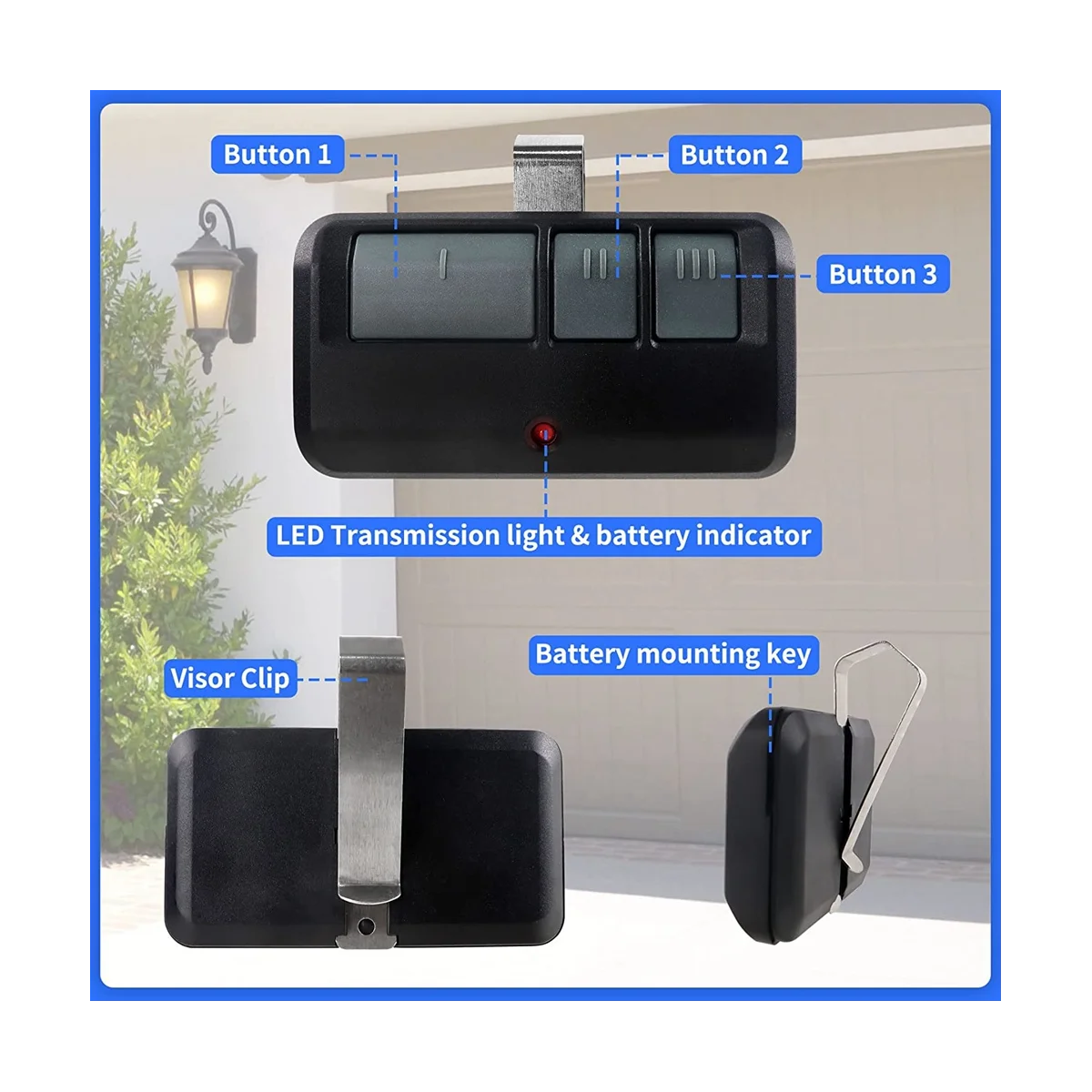 893MAX Garage Door Opener Remote for LiftMaster/Chamberlain/Craftsman Garage Door Opener Remote Universal - 2 Pack
893MAX Garage Door Opener Remote for LiftMaster/Chamberlain/Craftsman Garage Door Opener Remote Universal - 2 Pack