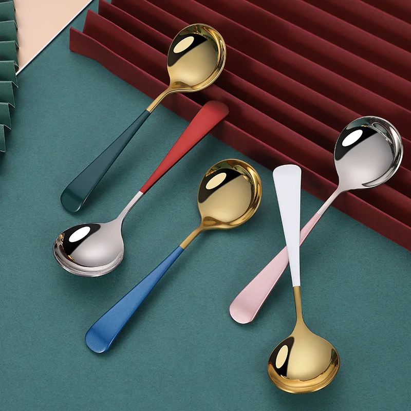 Stainless Steel Round Spoon Cute Dessert Coffee Children's Spoon Spoon Household Tableware Holiday Gift
Stainless Steel Round Spoon Cute Dessert Coffee Children's Spoon Spoon Household Tableware Holiday Gift