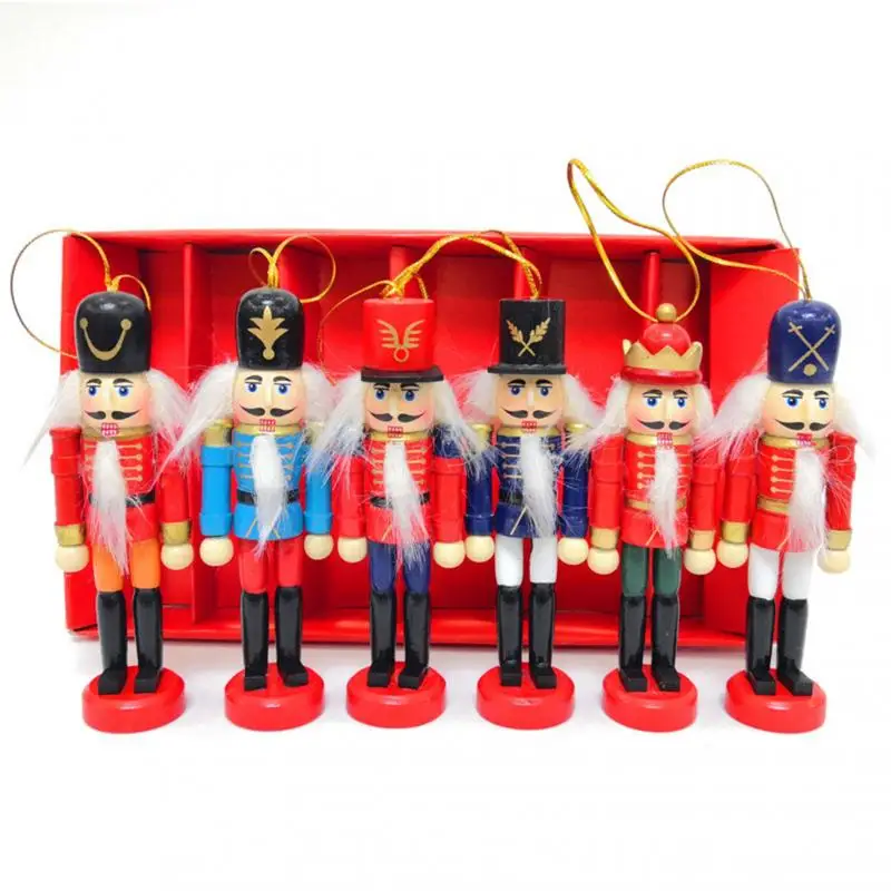 6Pcs Wooden Nutcracker Doll Soldier Miniature Figurines Vintage Handcraft Puppet New Year Christmas Ornaments For Xmas Tree
6Pcs Wooden Nutcracker Doll Soldier Miniature Figurines Vintage Handcraft Puppet New Year Christmas Ornaments For Xmas Tree