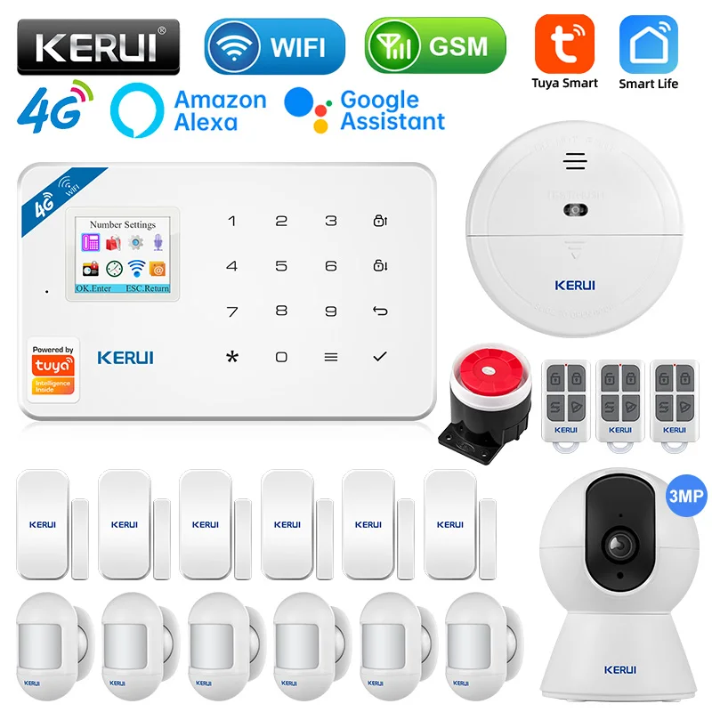 KERUI W184 GSM 4G WIFI Security Protection Tuya APP Smart Home Alarms Anti Theft Security Alarm Alarm System Kit 6 Languages
KERUI W184 GSM 4G WIFI Security Protection Tuya APP Smart Home Alarms Anti Theft Security Alarm Alarm System Kit 6 Languages
