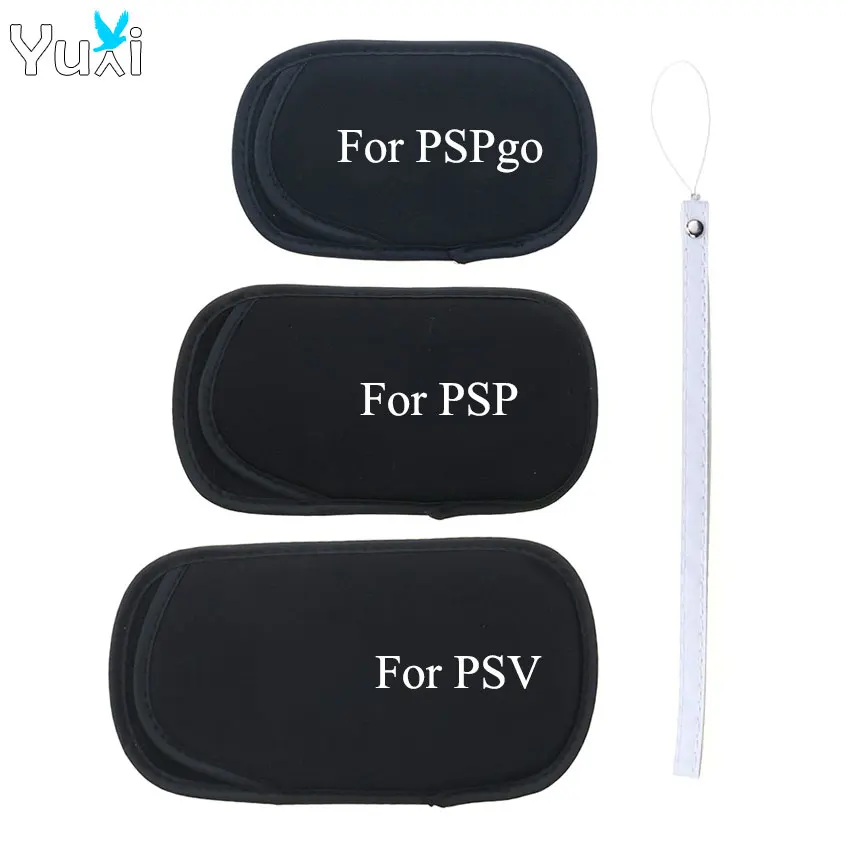 

YuXi For PSP 1000 2000 3000 Soft Protective Carrying Storage Bag Pouch Case with Hand Wrist Lanyard For PSV PSP Go Console