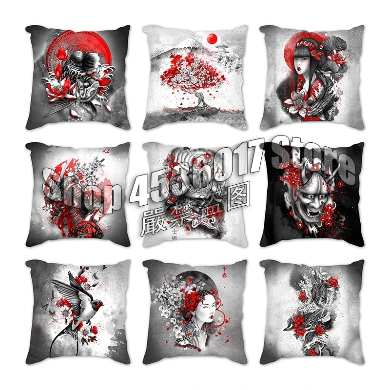 Carp tiger armor sakura Pillow Covers Japanese Cushion Cover Case Living Home Decorative pillows for sofa fundas cojines чехлы
Carp tiger armor sakura Pillow Covers Japanese Cushion Cover Case Living Home Decorative pillows for sofa fundas cojines чехлы