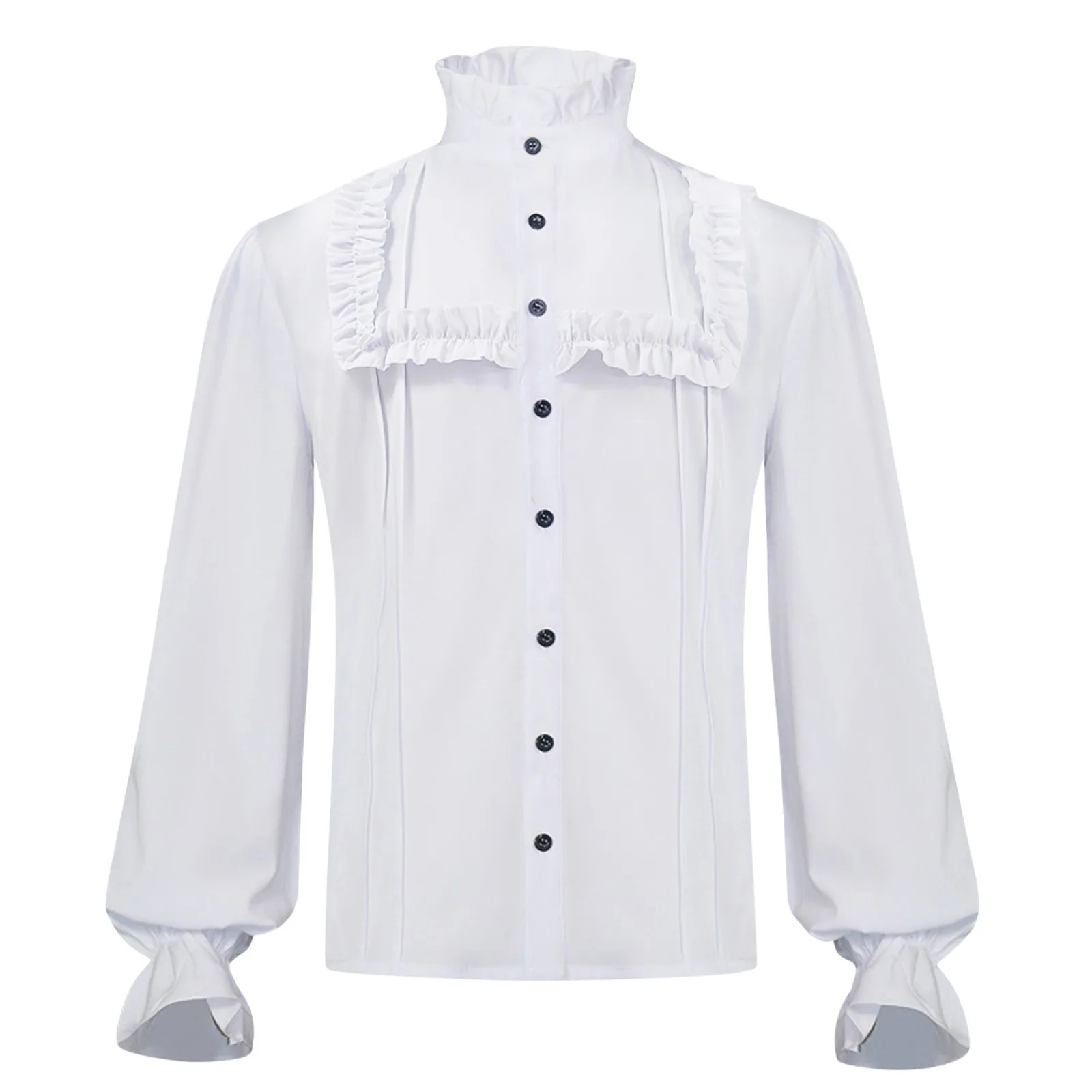 Men Gothic Lace Shirt Hem Stand Collar Long Sleeve Fold Shirt Blouse Renaissance Medieval Steampunk Vintage Shirts Cosplay
Men Gothic Lace Shirt Hem Stand Collar Long Sleeve Fold Shirt Blouse Renaissance Medieval Steampunk Vintage Shirts Cosplay