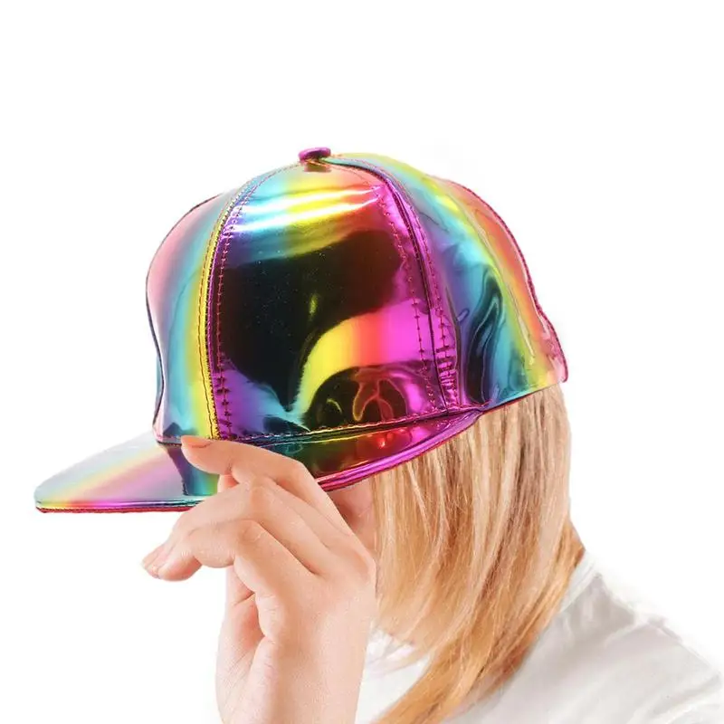 Rainbow Reflective Hip Hop Rave Hat Shiny Hip Hop Street Dance Skateboard Caps Reflective Snapback Hat For Rave Cosplay Casual
Rainbow Reflective Hip Hop Rave Hat Shiny Hip Hop Street Dance Skateboard Caps Reflective Snapback Hat For Rave Cosplay Casual