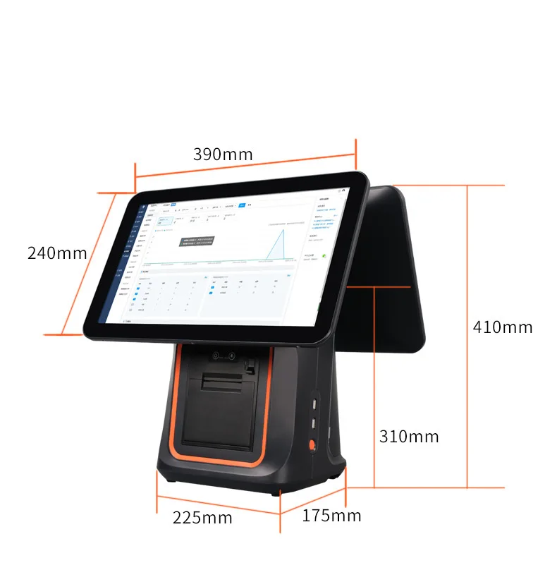

android 11 desktop core i3 i5 i7 windows 10 retail pos 15 inch 80mm printer electronic cash register with scanner