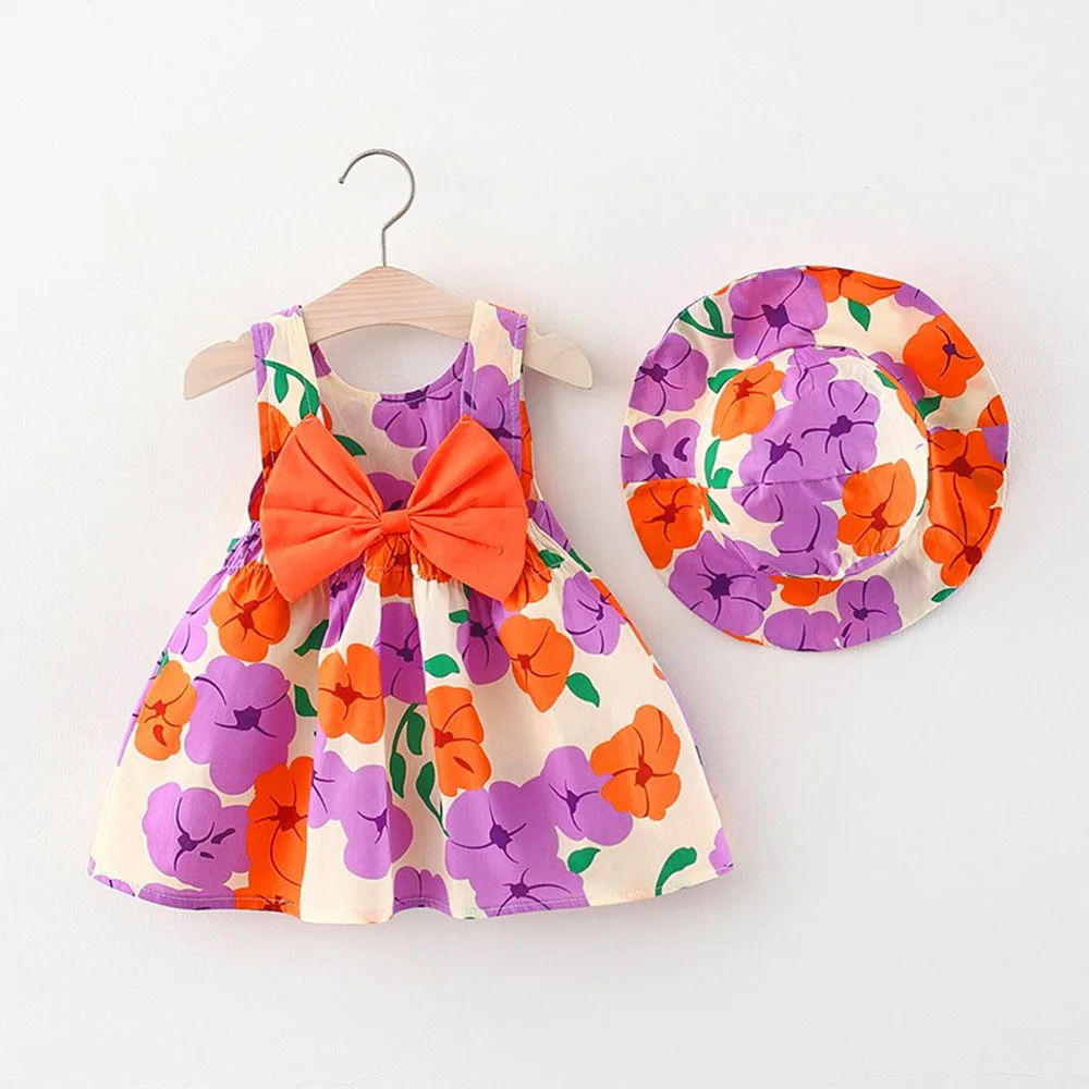 New Baby Clothes Girl Dress Summer Flower Printed Dresses Fashion Bow Beach Party Vestidos with Hat Infant Clothes Sets
New Baby Clothes Girl Dress Summer Flower Printed Dresses Fashion Bow Beach Party Vestidos with Hat Infant Clothes Sets
