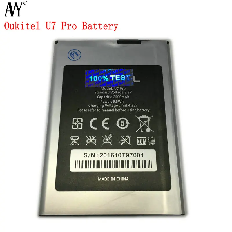 Battery for Oukitel U7 Pro 5.5inch Mobile Phone 2500mA Li-ion Batteries Bateria 100% Tested In Stock
Battery for Oukitel U7 Pro 5.5inch Mobile Phone 2500mA Li-ion Batteries Bateria 100% Tested In Stock