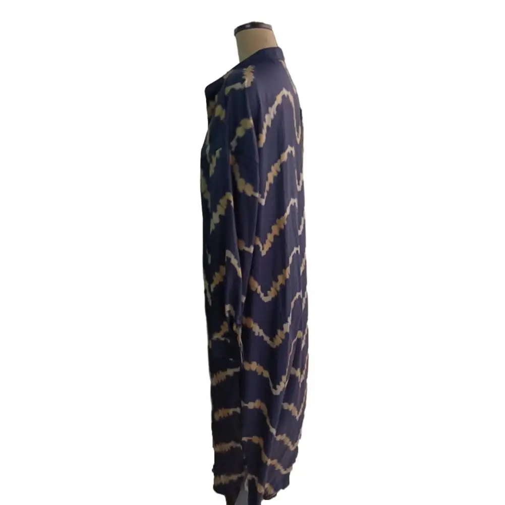 Lightweight Shirt Dress Bohemia Wave Print V-neck Dress Stylish Long Sleeve Cardigan with Pockets for Women's Spring/autumn
Lightweight Shirt Dress Bohemia Wave Print V-neck Dress Stylish Long Sleeve Cardigan with Pockets for Women's Spring/autumn